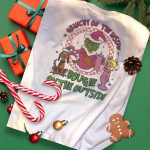 Christmas Grinch sweatshirts back design with a front pocket design